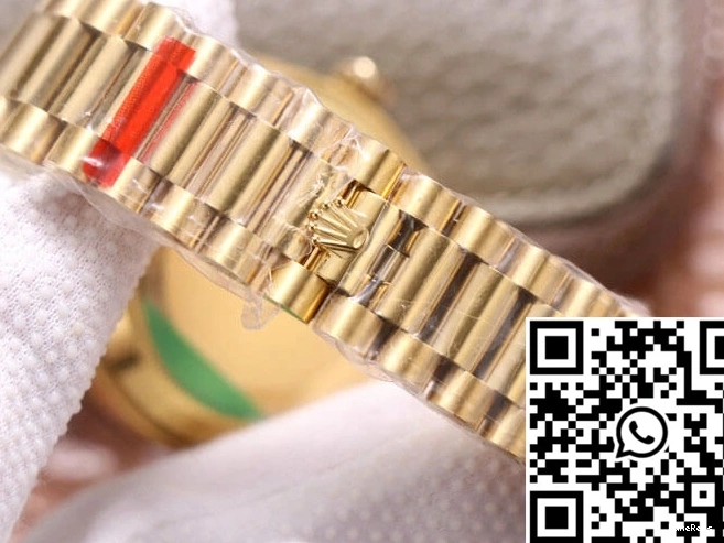 Day-Date M228348RBR-0001 Rolex Black EW Yellow Factory Dial Gold 0812